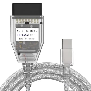 ULTRAOBD Câble DCAN avec puce FTDI FT232RQ PCB noir avec interrupteur pour voitures E90, E60, E46, E36 Series - Haute vitesse, sûr et fiable avec compatibilité EDIABAS (pas de logiciel ou de lien USB