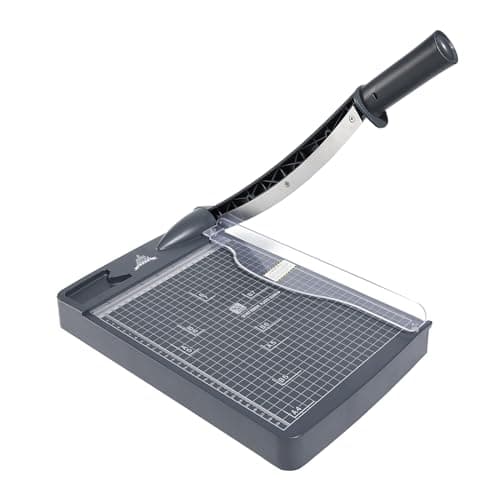 JIELISI A4 Massicot Outil de Scrapbooking avec Protection de Sécurité et Verrouillage de la Lame Couper Papier et Photo，12 Pouces le Coupe Papier à Guillotine Peut Couper jusqu'à 12 Feuilles