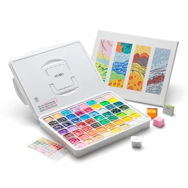 HIMI Gouache Kit de peinture 56 couleurs, 30 g, design Jelly Cup dans un sac de transport, parfait pour les artistes, gouache Opaque Art Supplies for Professionals