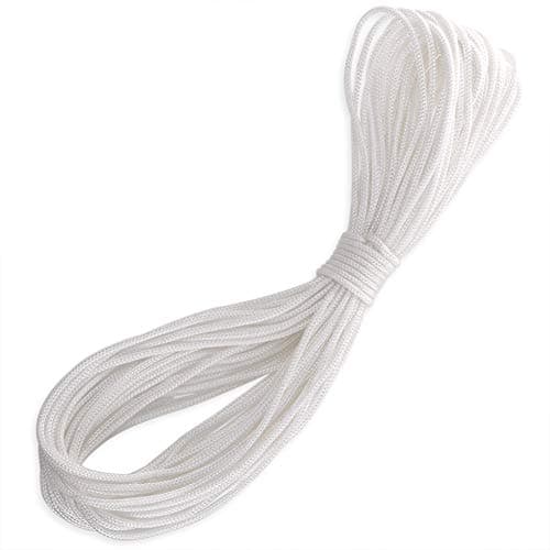 H&S Ficelle Robuste en Nylon pour Suspendre des Photos - 20m de Long - Corde Blanche Supportant jusqu'à 30kg - Fil pour Cadre ou Macramé