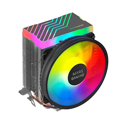 Mars Gaming MCPU33, Ventirad Dual FRGB pour CPU, 3 Heatpipes HCT, TDP 140W, Ventilateur PWM Ultra-silencieux 11 cm, Noir
