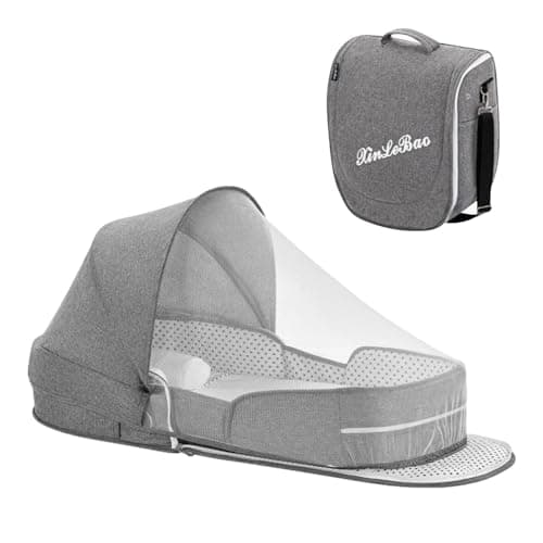 RASOLI Couffin adapté aux Voyages, lit de bébé Portable, Module de Couchage pour bébé, couffin Compact, couffin de Voyage léger, lit de bébé Pliable Peu encombrant, couffin Pliable pour Voyage