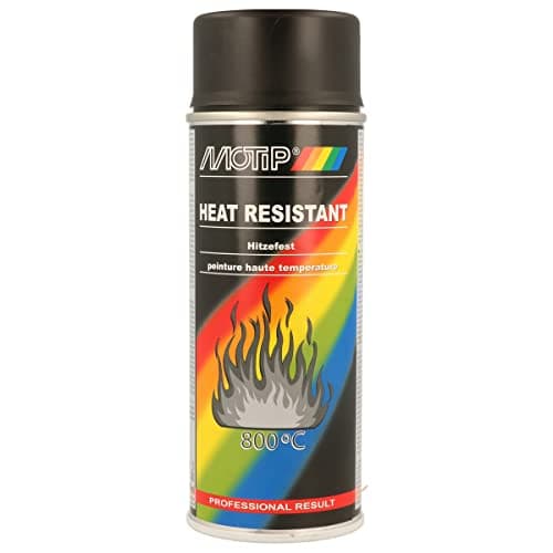 MOTIP - Peinture Noir Mat - MT4031 - Résitant À La Chaleur & À L'Essence - Excellente Adhérence - Haute Qualité - 400ml