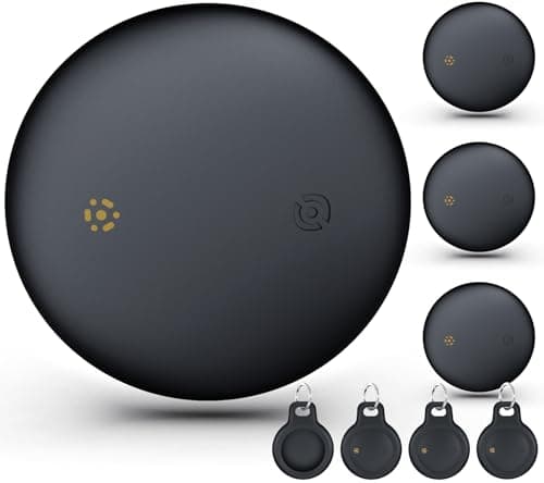 WAFTING Traceur Bluetooth pour Android (Android Uniquement), Localisateur de clés Compatible avec Google Localiser Mon Appareil, étiquettes de Suivi pour clés/valises/Bagages, Lot de 4
