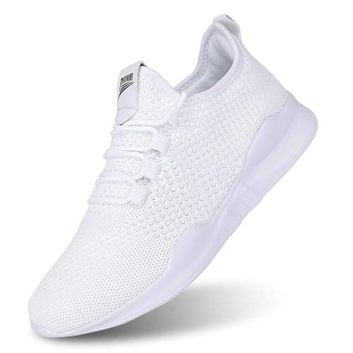 Baskets et Chaussures de Sport sans Lacets Blanche Homme Tennis Légères et Confortables Running Garcon 43