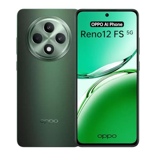 OPPO Reno12 FS 5G 12+512Go, IA Smartphone Android Débloqué, Téléphone Portable, Écran 120Hz 6,67" OLED, Dimensity 6300, Caméra AI 50+8+2MP, SUPERVOOC 45W, Batterie 5000mAh, Résistance IP64, NFC, Vert