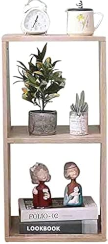 Etnicart Étagère de rangement à double compartiment en bois MDF, parfait pour entrée, salon, bureau, 35 x 30x 70 cm, imitation chêne