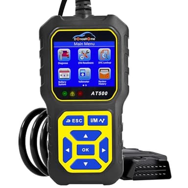 DonosHome 3 en 1 OBD2 Diagnostic Auto Valise Voiture Français：Outil de Lecteur de Code Voltmètre Test du Système de Batterie EOBD Scanner Multimarque pour BMW Peugeot VW Tous Les Erreurs de Moteur