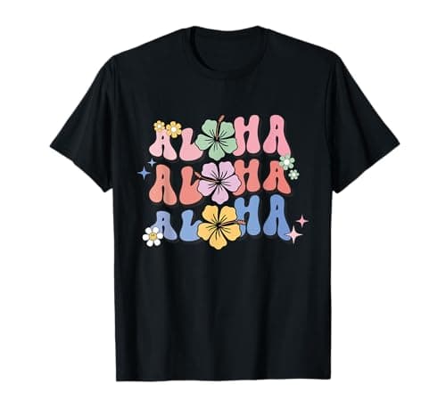 Aloha Fleurs d'hibiscus hawaïennes rétro pour femme T-Shirt