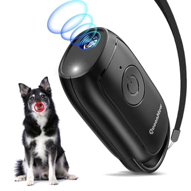 Anti Aboiement Chien Portatif, Puissant Boitier Ultrason Chien avec LED, Boitier Anti Aboiement Chien Ultrason pour Intérieur & Extérieur, Anti Aboiement pour Petits, Moyens et Grands Chiens