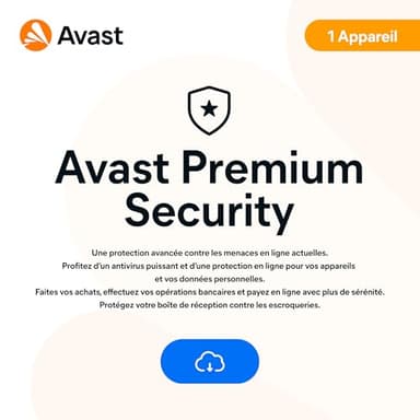Avast Premium Security 2025 | 1 appareil |Antivirus| 1 An | Code d'activation envoi par email