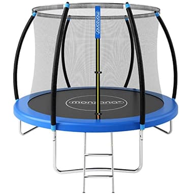 Monzana Trampoline Ø 244 cm Set Complet avec Filet de sécurité intérieur Échelle Couverture de Bord Trampoline de Jardin