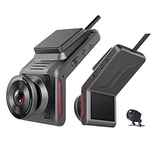 SZKJ 4G Caméra de Voiture, 2" Full HD Double 1080P Dash Cam, Dashcam Voiture avec Enregistrement en Boucle, G-Capteur et Moniteur à Distance