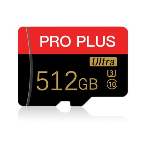 512gb Carte mémoire Micro SD avec Adaptateur Haute Vitesse Classe 10 Carte mémoire pour Smartphone/caméra de sécurité/Tablette/Voiture Navigation (512gb)