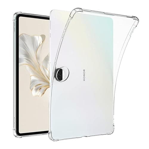Heioloo Coque pour Honor Pad 9,Ultra Transparent Étui de Protection en Silicone Antichoc avec Coins Renforcés, Clair Mince Souple TPU Bumper Housse