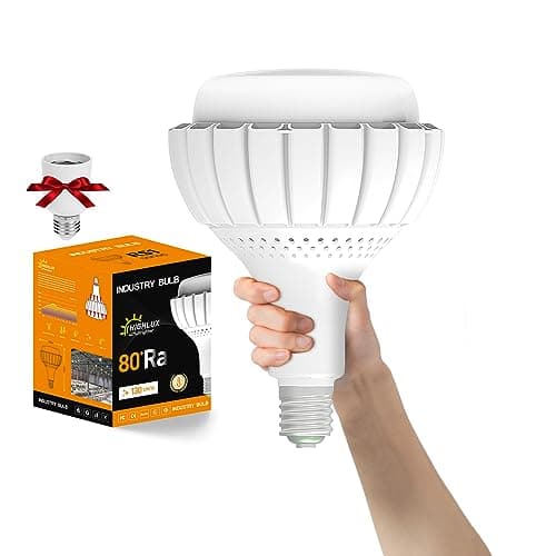 Ampoule LED E40 150W Blanc Froid avec Adaptateur E27, Équivaut Ampoules à Incandescence 1200W, 6500K 19500LM Ampoule éclairage Led Non Dimmable Lampe Industriel pour Garage Entrepôt Supermarché