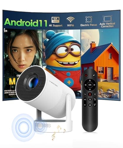 Magcubic Mini Videoprojecteur 4K Supportée Android 11, Mini Projecteur Électrique Foyer 5G WiFi6 BT5.0 720P Full HD Native, Videoprojecteur Portable 260ANSI Correction Trapézoïdale Horizontale Auto