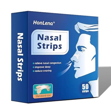50 Pièces Bandelettes Nasales Anti Ronflement Efficace Puissant,Bandelette Nasales Taille Larg Nasal Strips Soulager la Congestion Nasale due au Rhume,aux Allergies pour le Sport et le Sommeil