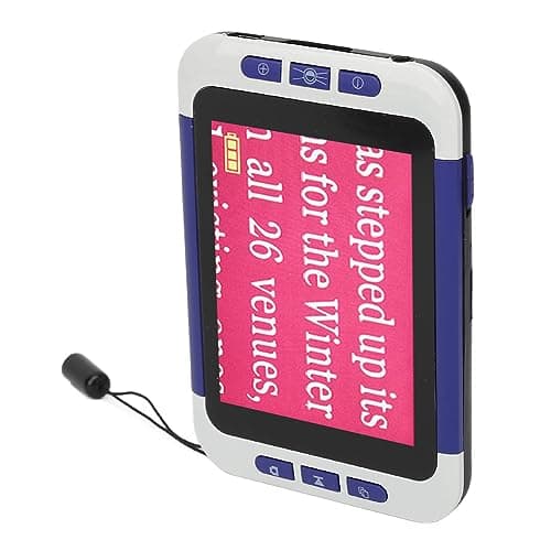 Loupe Numérique Portative, Loupe Vidéo électronique avec Lumière, Aides à la Lecture électroniques avec écran LCD HD de 5,0 Pouces, 26 Modes, Aides à Basse Vision (Prise UE)