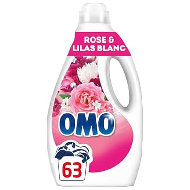 Omo Lessive Liquide Rose Lilas Blanc 2,646L - 63 Lavages