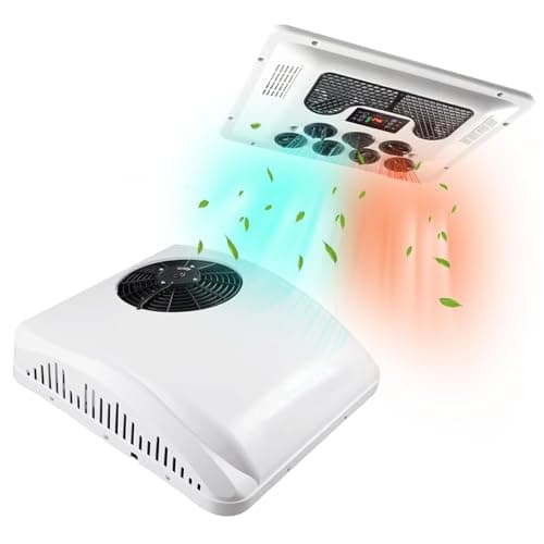 Climatiseur De Camping-car Avec Écran, Électrique Climatiseur De Toit DC 12V 24V 48V 72V 96V 220V Pour Camions, Automobile, Caravanes, Avec Refroidissement Et Chauffage
