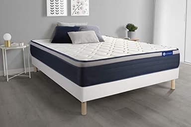 Actisom - Ensemble Matelas+Sommiers 200 x 200 cm - Mousse à Mousse à mémoire de Forme - Matelas pour 2 Personnes- Épaisseur : 26 cmcm - Soutien et Confort : Ferme - Marque Française