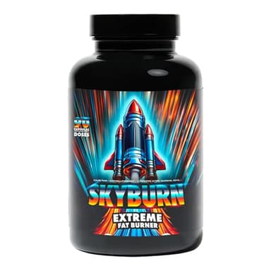 SKYBURN Extrême Brûleur de Graisse Puissant | Perte de Poids Rapide & Efficace | Coupe-Faim Naturel Ultra Fort | Brûle Graisse Ventre Plat | Métabolisme Boosté | Détox, Énergie & Sèche | Homme & Femme