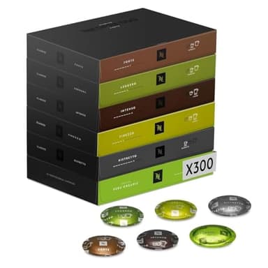 Nespresso Professionnel - Assortiment Top Selection - 300 Capsules de Café (6 boîtes de 50) - Ristretto, Espresso & Lungo - Adapté aux Professionnels