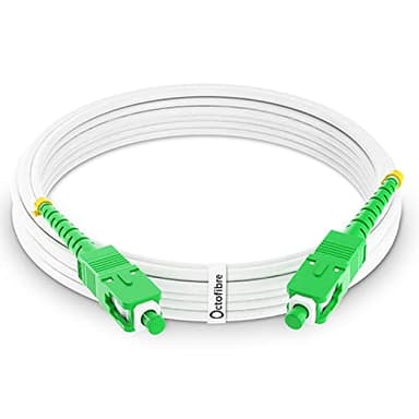 Octofibre - Câble Fibre Optique Orange SFR Bouygues - 5m - Renforcé Avec Blindage Kevlar - Rallonge/Jarretière Fibre Optique - SC APC vers SC APC - Garantie 10 Ans
