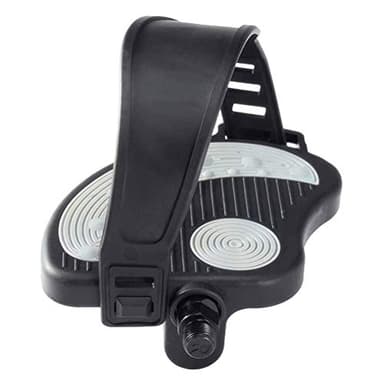 Pédales de vélo, 1 Paire de pédales de vélo avec Pinces pour Orteils Cages et Sangles Pédales de vélo antidérapantes pour vélo d'exercice Spin Bike Mountain Bike