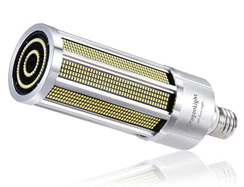 DragonLight 200W ampoule LED de maïs de qualité commerciale sans ventilateur (1000 watts halogénure métallique/HID/HPS substitut) E40 grande base lampe LED 5000K lumière du jour 27000 lumens