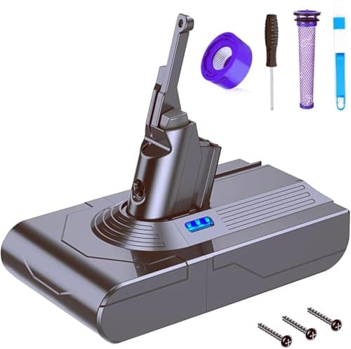 FLYLINKTECH V8 6000mAh Remplacement Batterie pour Dyson V8 SV10 Li-ION Batterie pour Dyson V8 Absolute Fluffy Animal SV10 Aspirateur à Main sans Fil avec Pack de