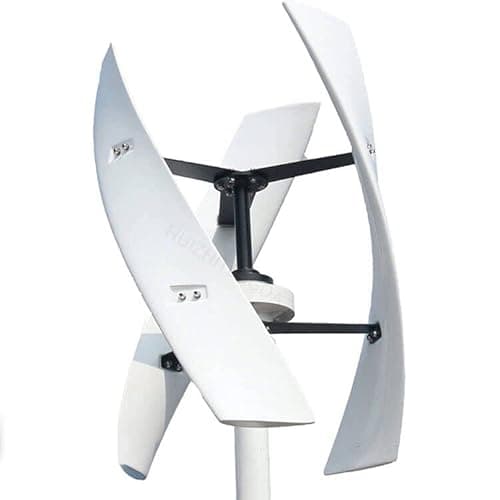 HUIZHITENGDA 9000W sans Bruit Éolien Magnétique, 3 Lames avec Contrôleur De Charge 12V 24V 48V 220V Axe Vertical Éolien pour Jardin (Blanc) ,220v