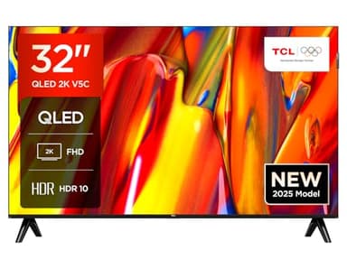 TCL 32V5C – TV QLED Direct LED Smart Full HD 32" avec Android TV​ & HDR - Compatible avec Google Cast & Google Home, Design Mince