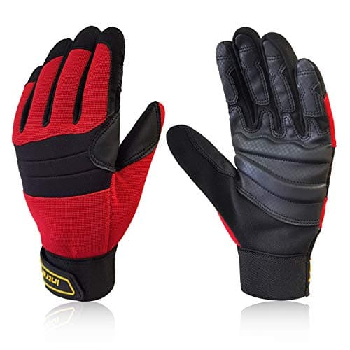 Intra-FIT Gants d'escalade en cuir synthétique - Protection contre l'abrasion - Gants de sport - Gants en corde pour la descente, l'alpinisme, l'aventure, les sports de plein air, le sauvetage