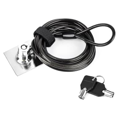 NouveLife Câble Antivol PC Câble de Sécurité Antivol Ordinateur Portable Autocollant 3M Résistant Longueur de Câble de 2m avec 2 Clés pour Ordinateur Portable Tablette Mac iPad Smartphone