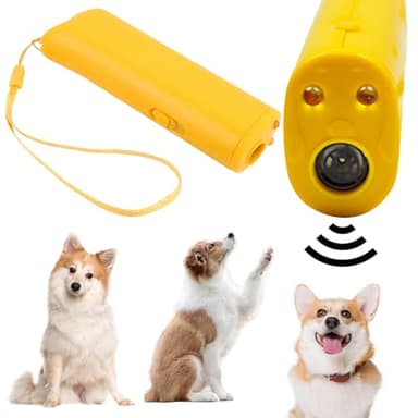 Mein HERZ Répulsif 3 en 1 Anti-Aboiement, 3 in 1 Handheld Ultrasons Bouchon Anti-aboiement pour Chien à ultrasons LED Portable Anti-aboiement Anti-aboiement et Anti-aboiement Enseignement Education