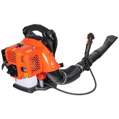 Wiltec Souffleur de Feuilles à Dos – Moteur à Essence 2 Temps 1,7 CV – Éléments de Commande sur poignée – avec Buses – Souflleuse pour enlèvement Feuilles mortes Jardinage
