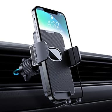 Support Téléphone Voiture [Clip de Qualité Militaire] Porte Téléphone Rotatif à 360 Degrés pour Grille D'aération de Voiture GPS pour Smartphone iPhone Android (Noir)