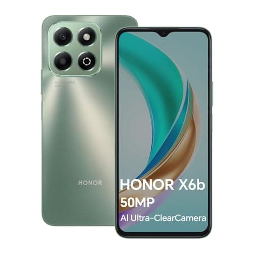 HONOR X6b Smartphone 4Go 128Go, 5200mAh Batterie, Appareil Photo 50MP, 6.56" 90Hz TFTLCD, Android 14, Double Sim, NFC, Vert