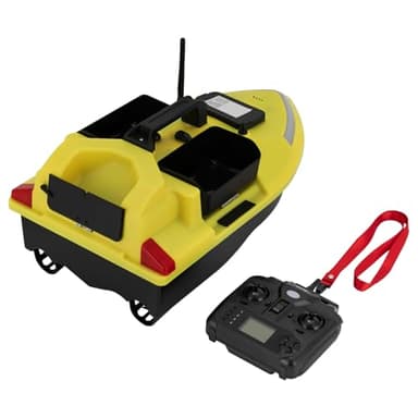 XUEMANSHOP Bateau d'alimentation GPS, 500 m, avec batterie de 12 000 mAh et télécommande, chargeur, 40 points de positionnement, correction automatique du cours, fonction retour automatique