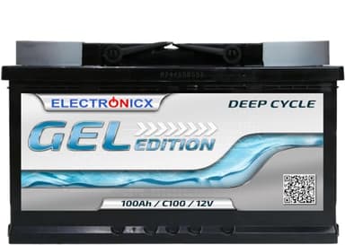 Batterie Gel 100Ah Gel Edition Camping Solutions Solaires – Performante pour Batterie Voiture Électrique Enfant 12V Panneau Solaire Camping-Car 100 Ah