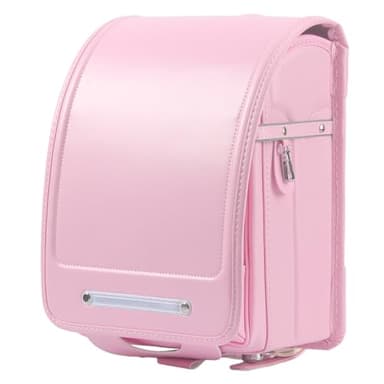 Star-Wind Ransel Randoseru Sac d'école japonais automatique pour garçons et filles Senior Cuir PU Léger Housse de pluie, rose, japonais
