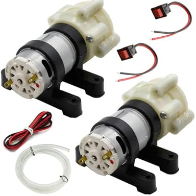 RUNCCI-YUN Mini Pompe 12v,DC 12V Pompe à Vide électrique,Pompe à Eau à Membrane 12V Pompe auto-amorçante Micro Mini Pompe à Eau Electrique pour Machine à thé AquariumWater Cooling（2pcs）