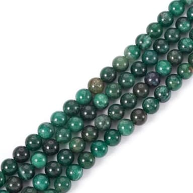 Lot de 49 perles rondes en quartz émeraude naturel de 8,5 mm pour la fabrication de bijoux, bracelets, colliers, boucles d'oreilles
