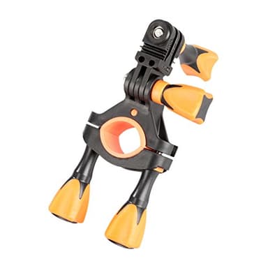iSHOXS Bike Mount | Support de vélo pour caméra d’Action | Compatible à GoPro Hero 13 12 11 10 9 8 DJI Osmo Insta360 Akaso et similaires | en Aluminium 18-28 mm
