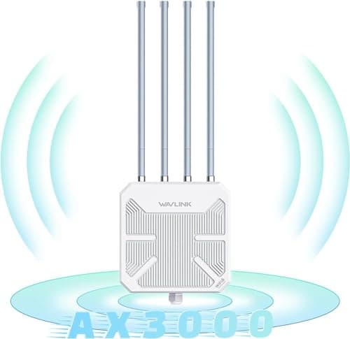 Repeteur WiFi Exterieur Puissant avec Antenne WiFi Longue Portée - Amplificateur WiFi 6 Wavlink AX3000 Mesh- Outdoor Poe Répéteur WiFi Extérieur- Idéal pour Les Grands Espaces éloignés