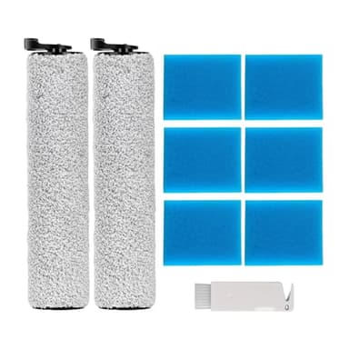 JBPSFSS Aspirateur 2 Brosses À Rouleaux, 6 Mousses Préfiltrées【Compatible avec Tineco IFloor 2】 Kit D’Accessoires pour Aspirateur