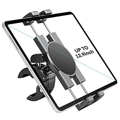 KDD Support Tablette pour Vélo Spin, Support iPad pour Vélo Stationnaire, Tapis Roulant, Support Microphone, Porte Tablette pour iPad Pro 12.9, Air, Mini, Galaxy Tabs, iPhone (4.7”-13")