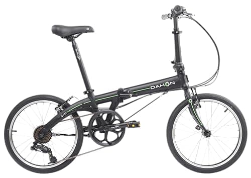 Dahon VYBE D7 Vélo Pliant 20 Pouces Adultes, Vélo Pliable Cadre en Aluminium 7 Vitesses, Vélo Pliant Léger Hauteur réglable, Vélo de Ville Pliant pour Courts Trajets et Loisirs Noir